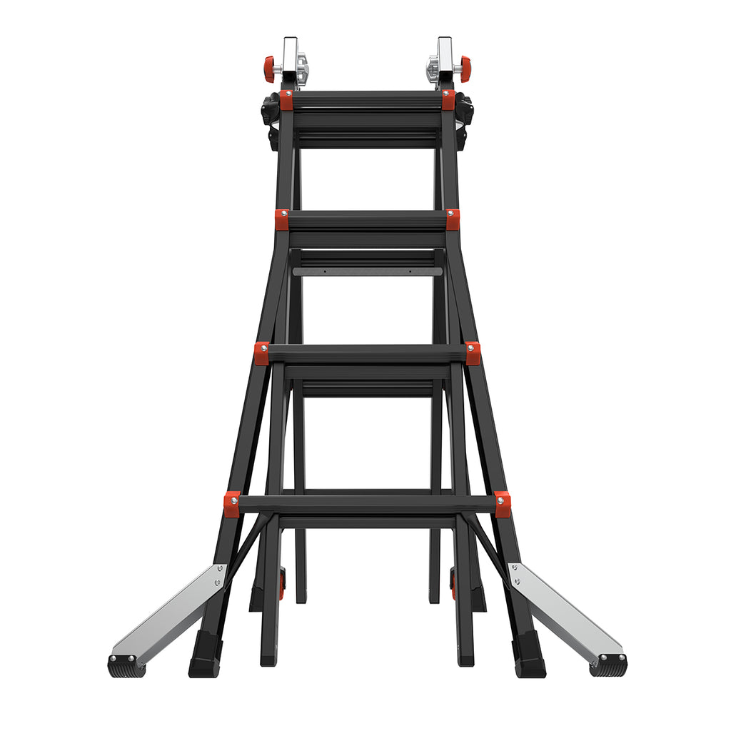 Телескопична алуминиева стълба Little Giant VELOCITY 2.0 PRO с 4x4 стъпала и работна платформа AirDeck.