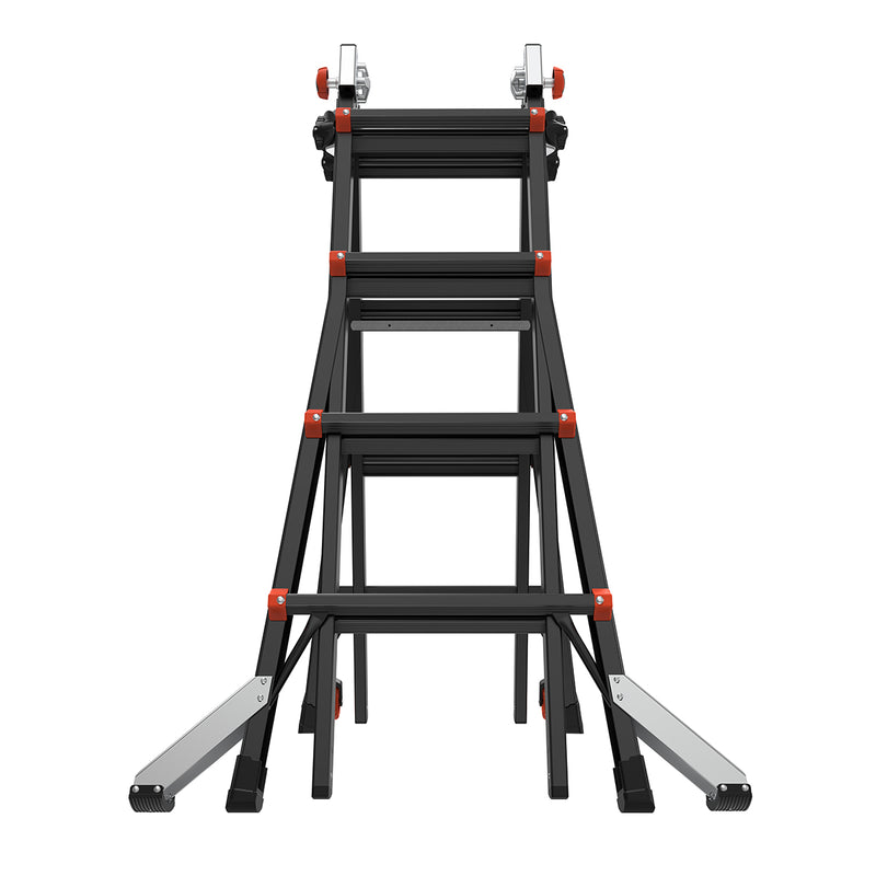 Телескопична алуминиева стълба Little Giant VELOCITY 2.0 PRO с 4x4 стъпала и работна платформа AirDeck.