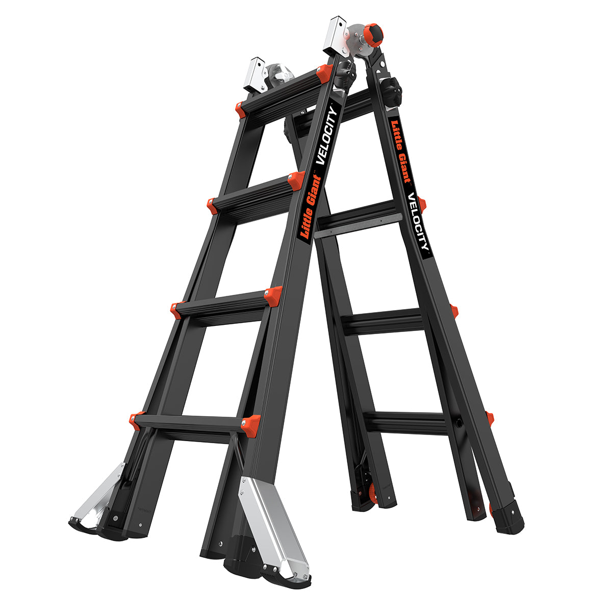 Телескопична алуминиева стълба Little Giant VELOCITY 2.0 PRO с 4x4 стъпала и платформа AirDeck