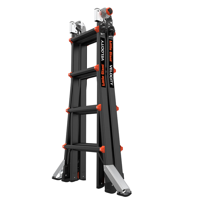 Телескопична алуминиева стълба Little Giant VELOCITY 2.0 PRO с 4 стъпала и работна платформа AirDeck.
