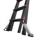 Телескопична алуминиева стълба Little Giant VELOCITY 2.0 PRO с стабилни крака и нов дизайн.