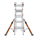 Телескопична алуминиева стълба Little Giant Conquest 2.0 M22 с 4x5 стъпала, идеална за всякакви терени.