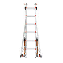 Телескопична алуминиева стълба Little Giant Conquest 2.0 с 4x6 стъпала за безопасна работа на всеки терен.