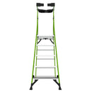 Стълба с платформа от фибростъкло Little Giant Fortress, 5 стъпала и защитно ограждение