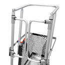 Детайли на предпазния кош на телескопичната стълба от фибростъкло Compact Safety Cage.