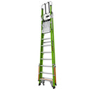 Телескопична стълба от фибростъкло Safety Cage с предпазен кош и работна височина 4.24 метра.