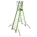 Телескопична стълба от фибростъкло с предпазен кош Safety Cage за работа на височина 4.83 метра.