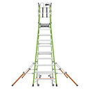 Телескопична стълба от фибростъкло с предпазен кош Safety Cage, работна височина 4.83 метра.