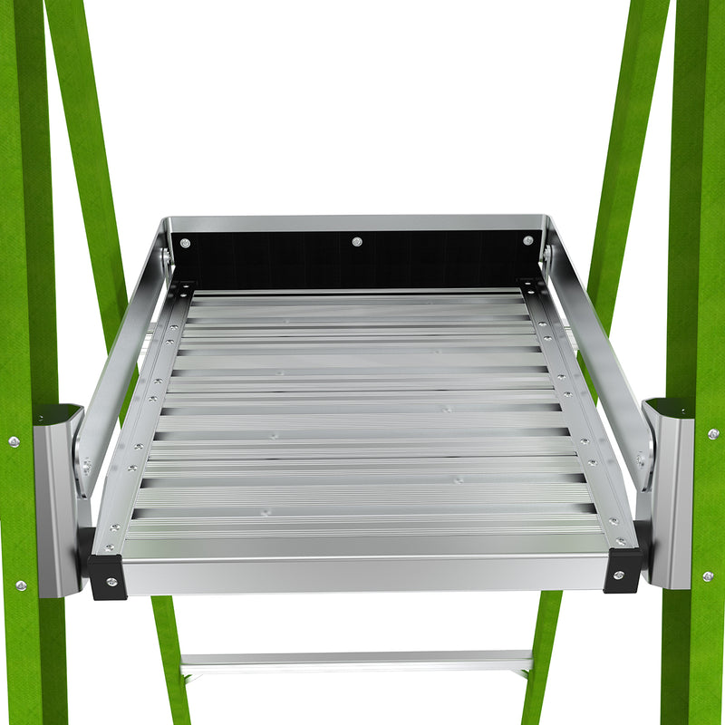 Телескопична стълба от фибростъкло с предпазен кош Safety Cage - работна височина 4.83 метра