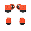 Комплект външни нитовани крачета Leveler™ в оранжево, идеални за стабилизиране на мебели.