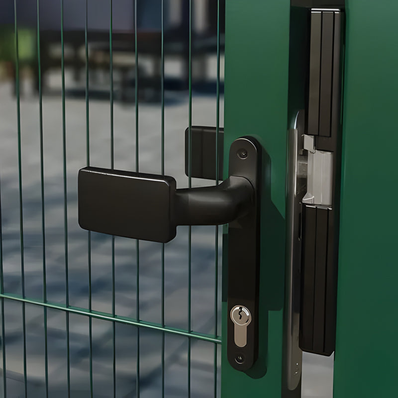 Комплект алуминиеви дръжки 3006FIX Locinox с предпазни планки и възможност за блокиране предназначени за брави за вграждане
