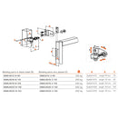 Комплект панти GBMU4D Locinox с елементи за заваряване от черен метал