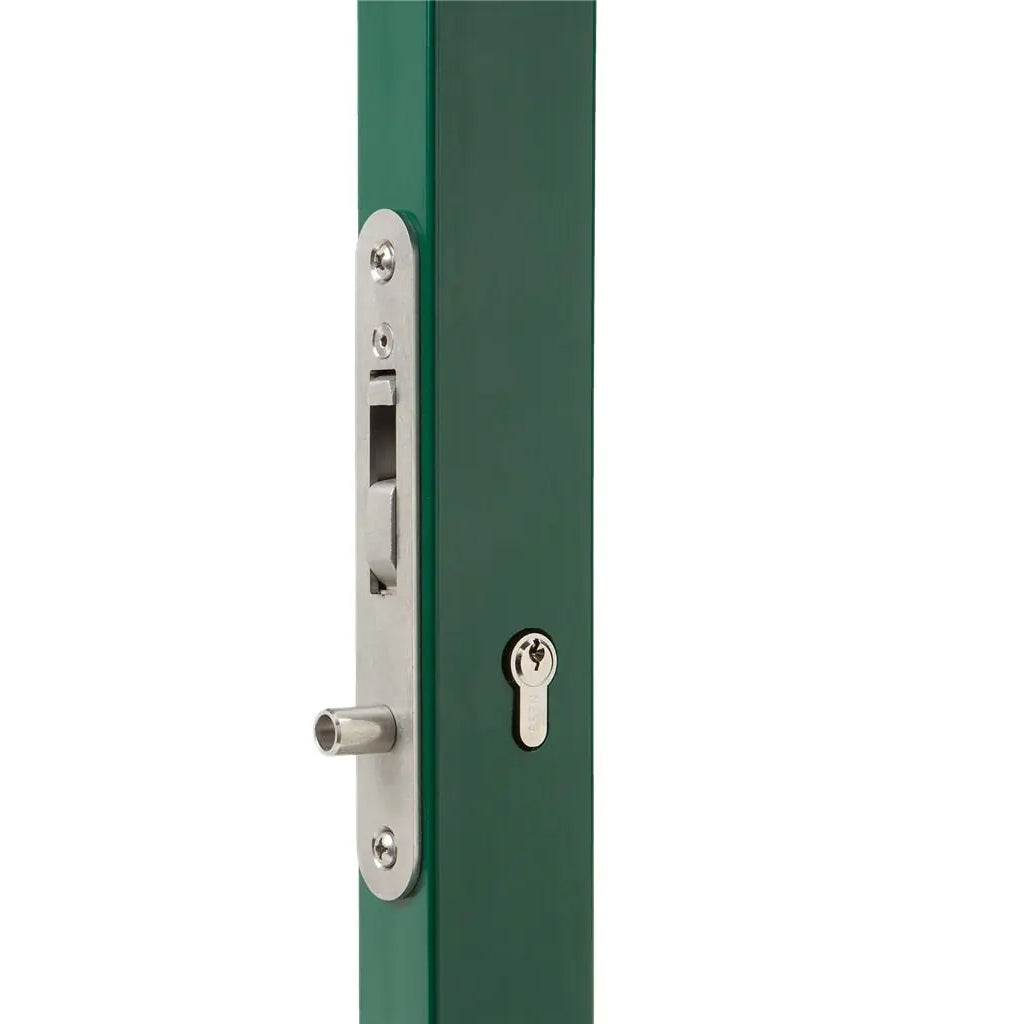 Брава за крилата или плъзгаща врата H-Compact Locinox за вграждане в профил 60 мм. без дръжки