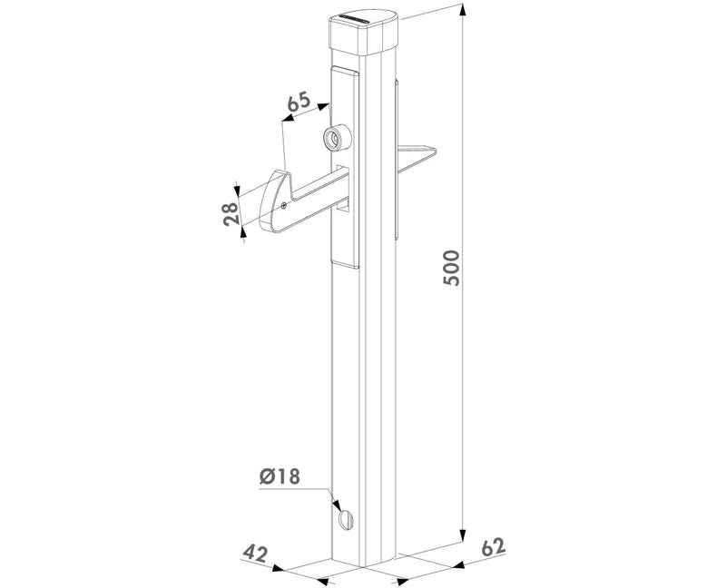 Алуминиев стопер за пешеходна врата Under Gate Catcher Locinox
