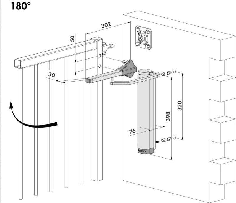 Автомат за затваряне на врати Verticlose 2 Wall Locinox