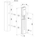 Електрически насрещник Modulec-SF Locinox с външен монтаж за брави за вграждане Fortylock, Fiftylock и Sixtylock