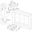Комплект 90° панти Nosehinge-I Locinox монтаж без заварка за профил на крилото 50 мм.