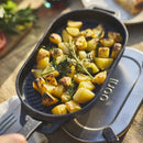 Чугунен грил тиган Ooni Grizzler, 15 x 31 cm