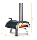 Фурна за пица Ooni Karu 2 на дърва, дървени въглища или газ