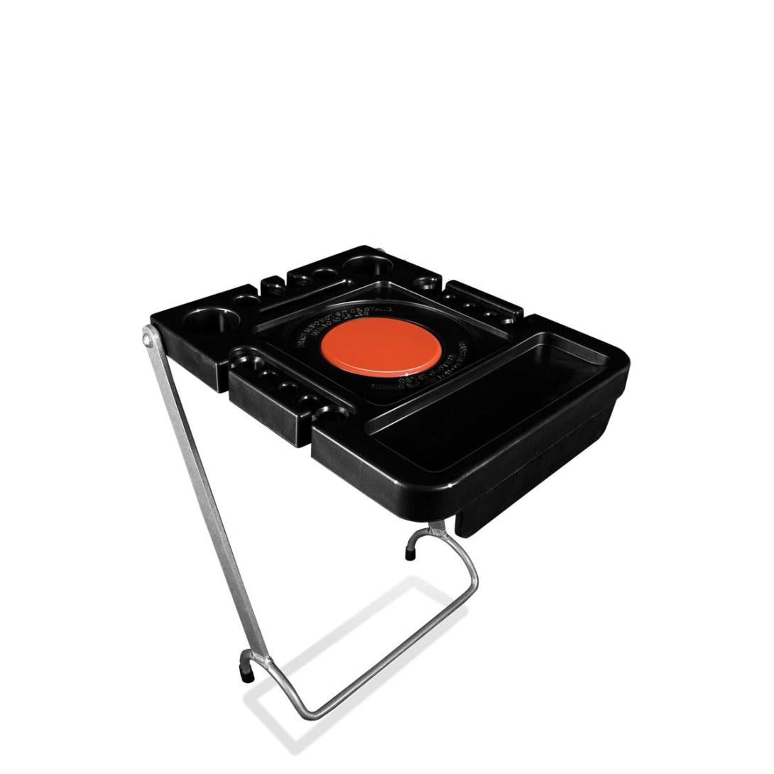 Поставка за инструменти Little Giant Project Tray с отделения за инструменти и боя, статив, черен цвят.