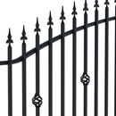 Оградна система POLIS с черен грунд, елегантен дизайн и орнаменти, готова за монтаж.