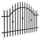 Оградна система POLIS - черна метална ограда с декоративни елементи и връхчета.