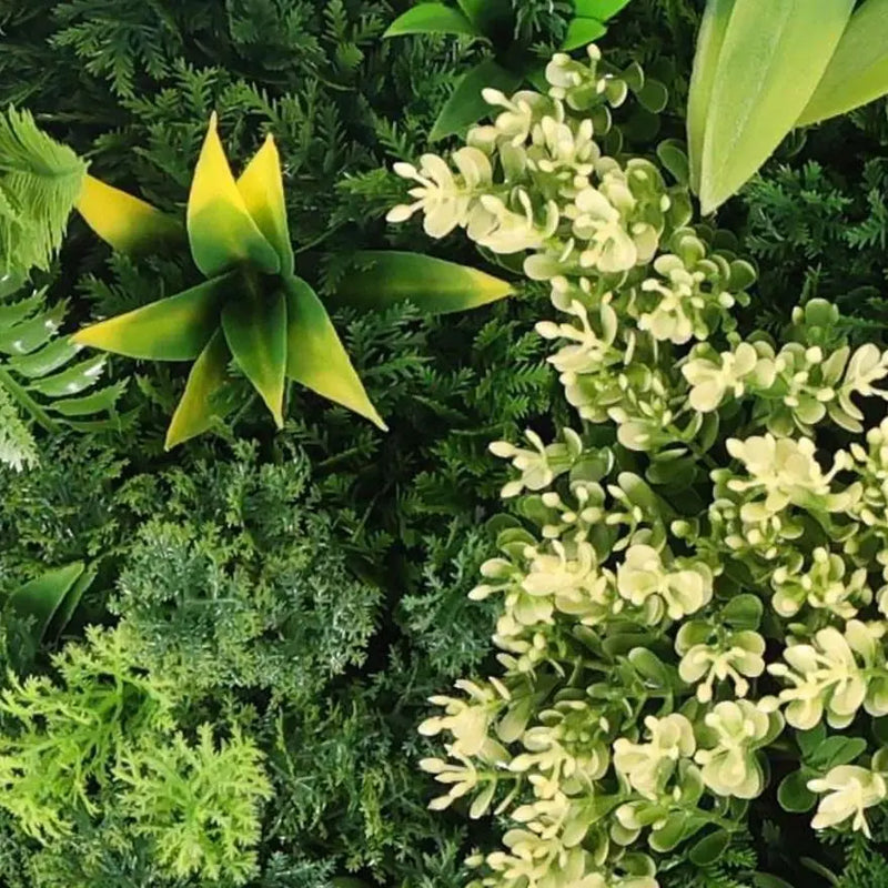 Декоративно квадратно пано за стена ПАПРАТ, ФАЛАРИС, КЛИВИЯ UV 50х50 cm