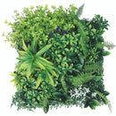 Декоративна плочка ПАПРАТ, МЪХ и ТРОПИЧЕСКИ РАСТЕНИЯ с лилави и бели акценти UV 50х50 cm