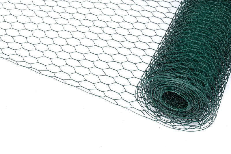 Хексагонална мрежа HOBBY FENCE с PVC покритие, RO 81901, RO 81918, 20 x 20 mm, Ø 1.0 mm, зелен цвят