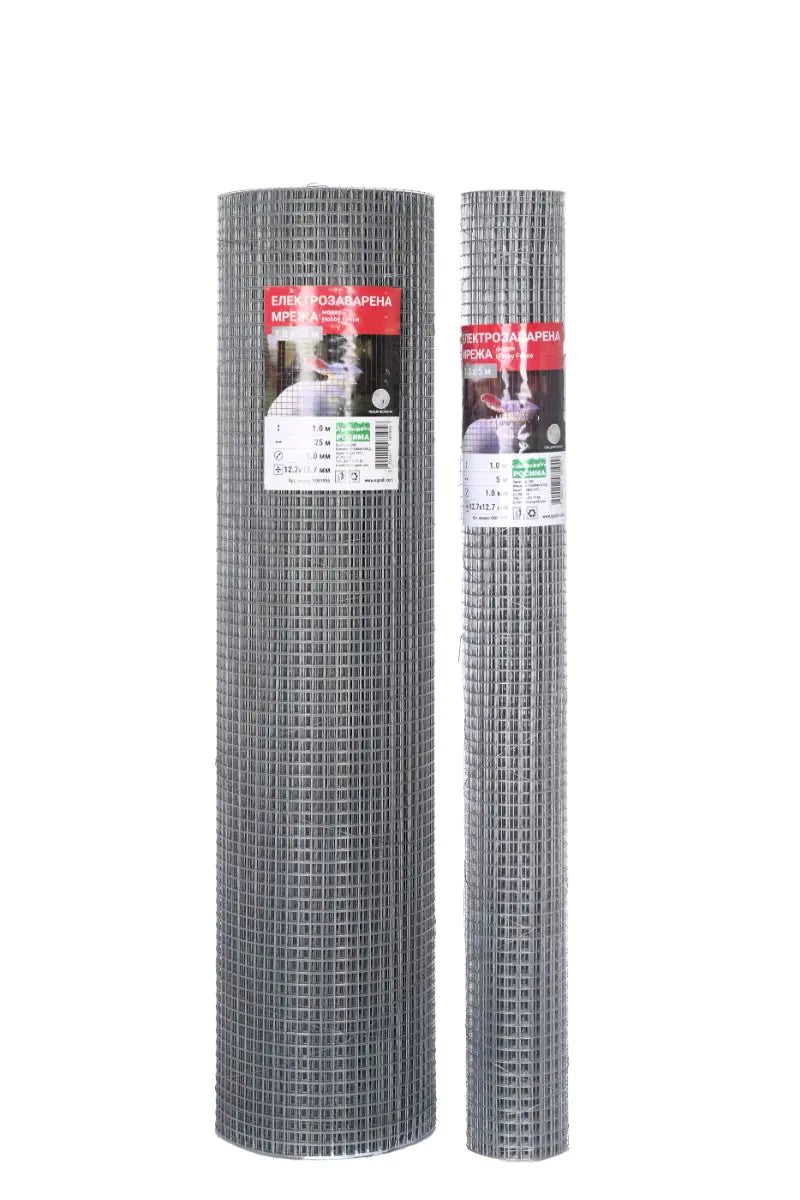 Електрозаварена мрежа HOBBY FENCE, RO 81949, RO 81956, 12.7 x 12.7 mm, ø 1.0 mm, поцинкована