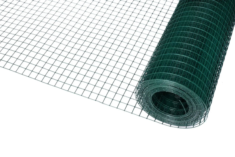 Електрозаварена мрежа HOBBY FENCE с PVC покритие, RO 81987, RO 81994, RO 82007, 12.7 x 12.7 mm, ø 0.9 mm, зелен цвят