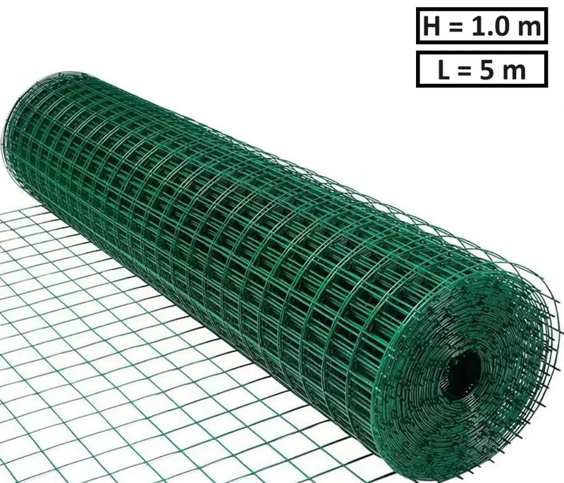 Електрозаварена мрежа HOBBY FENCE с PVC покритие, RO 82014, 19 x 19 mm, ø 0.9 mm, зелен цвят