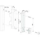 Усилен насрещник SFKB Locinox за брави за вграждане Fortylock, Fiftylock и Sixtylock