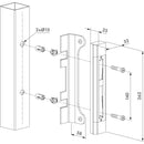 Насрещник SFKO Locinox с външен монтаж за брави за вграждане Fortylock, Fiftylock и Sixtylock