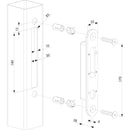 Насрещник SHKC Locinox с основа за вграждане за брава за вграждане H-Compact