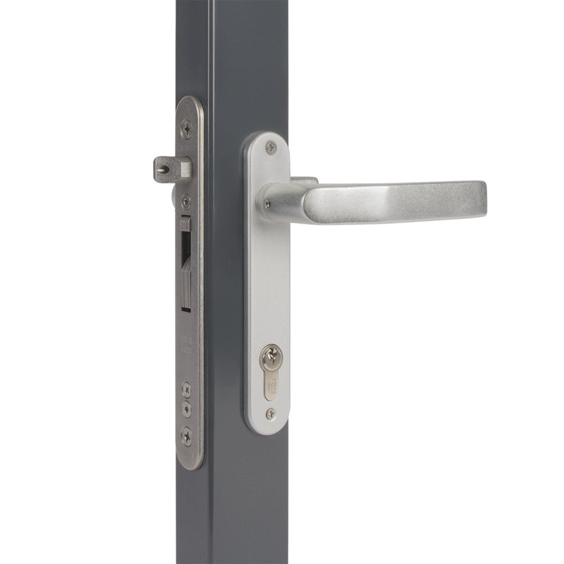 Брава за вграждане Sixtylock Locinox за профил с минимална ширина 60 мм.