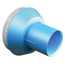 Конусовиден накрайник ф22 в син цвят, подходящ за кофражни тръби с вътрешен диаметър 22 мм.