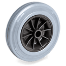 Серия 22 Колела с лагеруване на втулка , сива гума/полипропилен - Tellure Rota