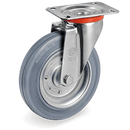 Серия 23 Въртящи колела на NL планка, сива гума/стомана - Tellure Rota