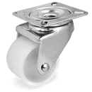 Ф50мм. Бяло полиамидно колело, въртящо на планка - 324402 Tellure Rota