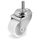 Ф50мм. Бяло полиамидно колело, въртящо с шпилка - 326302 Tellure Rota