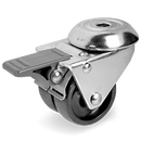 Ф50мм. Двойно полиамидно колело с отвор и спирачка - 327202 Tellure Rota