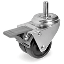 Ф50мм. Двойно полиамидно колело с шпилка и спирачка - 329202 Tellure Rota