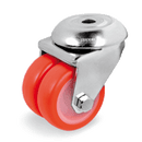 Ф50мм. Двойно колело с отвор, полиуретан/полиамид - 363202 Tellure Rota