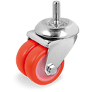 Ф50мм. Двойно колело с шпилка, полиуретан/полиамид - 366402 Tellure Rota