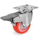 Серия 36 Въртящи колела със спирачка на MC планка, полиуретан/полиамид - Tellure Rota