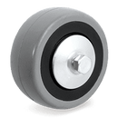 Серия 37 Колела с лагеруване на втулка, сива гума/полипропилен - Tellure Rota