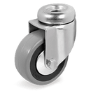 Серия 37 Колела с отвор на MC вилка, сива гума/полипропилен - Tellure Rota