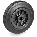 Серия 52 Колела с иглен лагер, черна гума/полипропилен - Tellure Rota