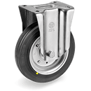 Серия 53AS Антистатични и статично проводими колела, стационарни на NL планка, гума/стомана - Tellure Rota